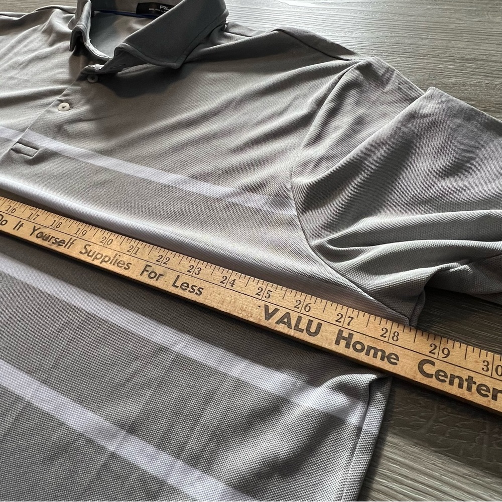 ⛳️RLX Golf Polo Grey with white stripes XXL ⛳️ - Picture 4 of 5